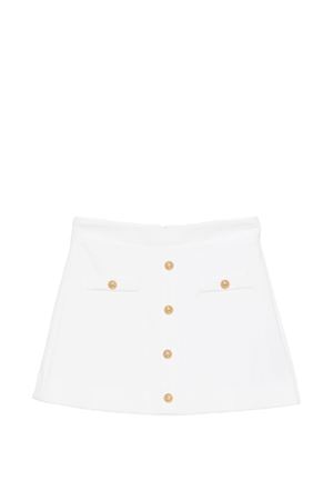 gonna bianca con bottoni BALMAIN PARIS KIDS | BY7A71J0371100
